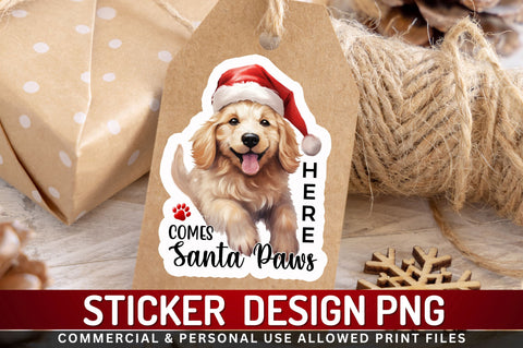 Here comes santa Sticker Design Sublimation Regulrcrative 