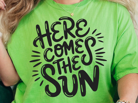 Here comes the son SVG, Baby shower Svg, Baby announcement, Here comes the son PNG, Sun rays Svg, Summer Svg SVG DesignDestine 