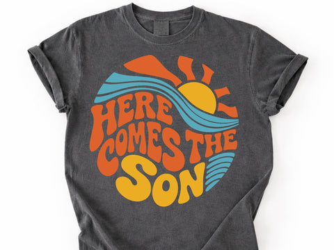 Here comes the son SVG, Baby shower Svg, Baby announcement, Here comes the son PNG, Sun rays Svg, Summer Svg SVG DesignDestine 