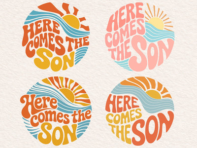 Here comes the son SVG, Baby shower Svg, Baby announcement, Here comes the son PNG, Sun rays Svg, Summer Svg SVG DesignDestine 