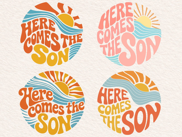 Here comes the son SVG, Baby shower Svg, Baby announcement, Here comes the son PNG, Sun rays Svg, Summer Svg SVG DesignDestine 