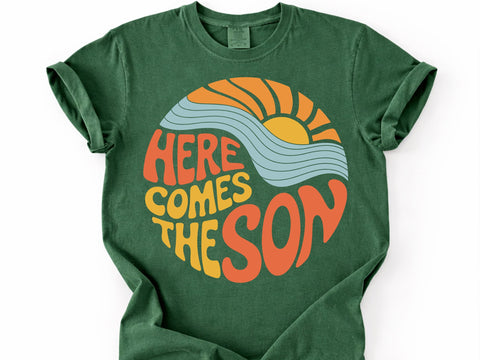 Here comes the son SVG, Baby shower Svg, Baby announcement, Here comes the son PNG, Sun rays Svg, Summer Svg SVG DesignDestine 