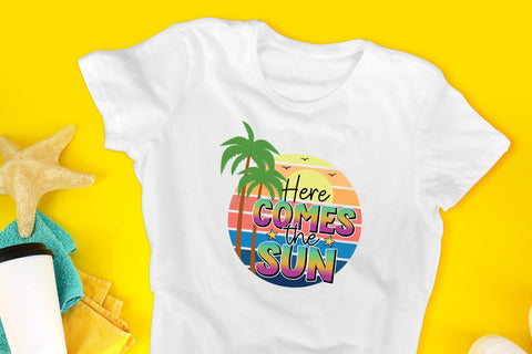 Here Comes the Sun | Summer Sublimation Design Sublimation CraftLabSVG 