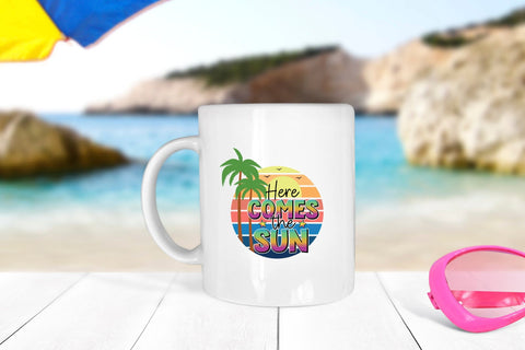 Here Comes the Sun | Summer Sublimation Design Sublimation CraftLabSVG 