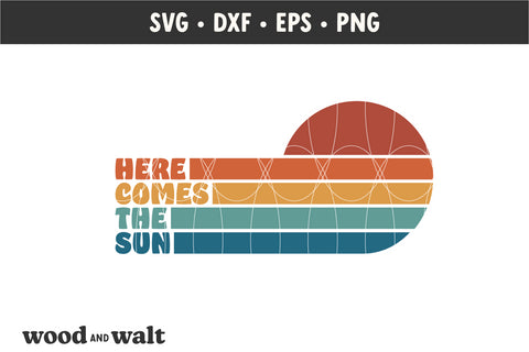 Here Comes The Sun SVG | Retro Summer Shirt SVG SVG Wood And Walt 