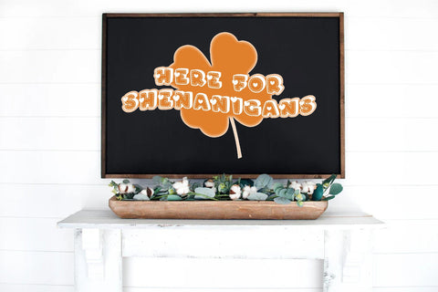 Here for Shenanigans PNG, Funny Irish,St Pawtrick's Cats png, Funny St Patrick's png, St Patrick's Day png, Irish Shamrock png Sublimation Creativeart88 