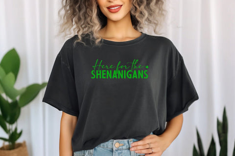 Here for Shenanigans Svg Png Files for St Patricks Day, Lucky Svg, Irish Svg, St Patricks Day Svg, St Patricks Shirt, St Paddys Day Svg SVG DesignDestine 