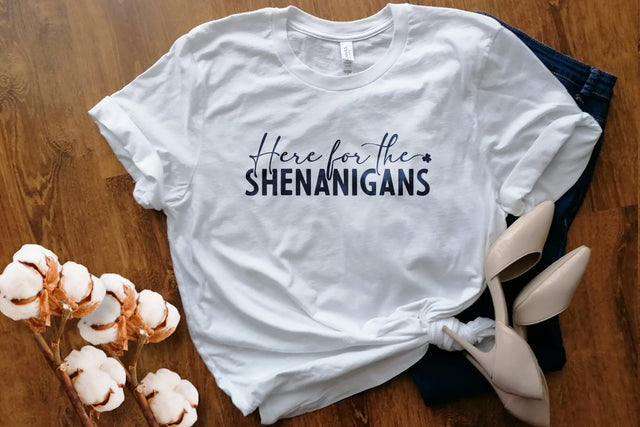 Here for Shenanigans Svg Png Files for St Patricks Day, Lucky Svg, Irish Svg, St Patricks Day Svg, St Patricks Shirt, St Paddys Day Svg SVG DesignDestine 