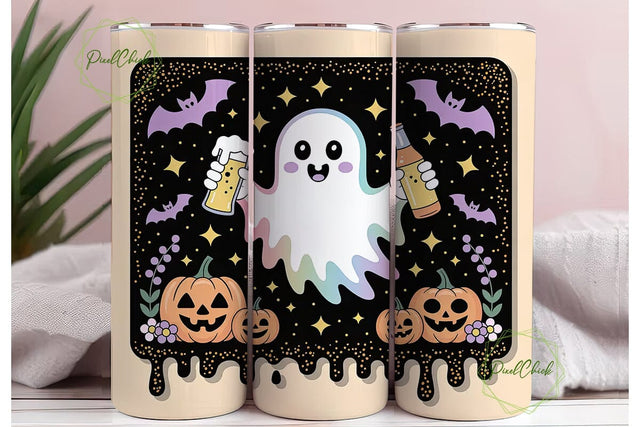 Here For The Boos 20oz Tumbler Wrap Sublimation PixelChick 