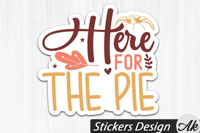 Here for the pie Stickers Design SVG akazaddesign 
