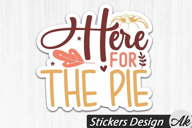 Here for the pie Stickers Design SVG akazaddesign 