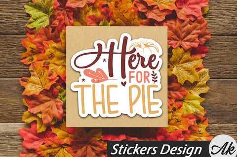 Here for the pie Stickers Design SVG akazaddesign 