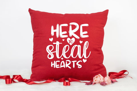 Here to Steal Hearts, Kids Valentine SVG SVG CraftLabSVG 