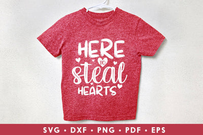 Here to Steal Hearts, Kids Valentine SVG SVG CraftLabSVG 