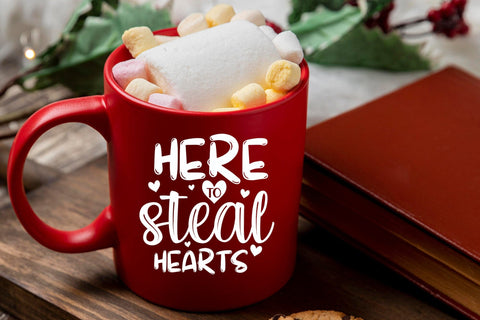 Here to Steal Hearts, Kids Valentine SVG SVG CraftLabSVG 