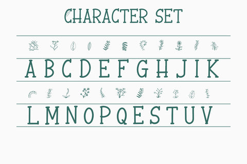 Herlora Floral Dingbat Font Dm Letter Studio 