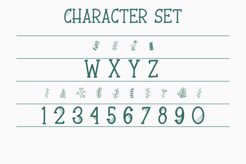 Herlora Floral Dingbat Font Dm Letter Studio 