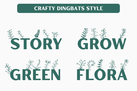 Herlora Floral Dingbat Font Dm Letter Studio 