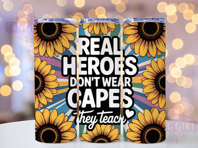 Hero Teacher Quote 20oz Tumbler, Hero Teacher Wrap, Sublimation Gift, Educator Mug, 20oz Tumbler Design, Teaching Quote, Classroom Theme Sublimation SvggirlplusArt 