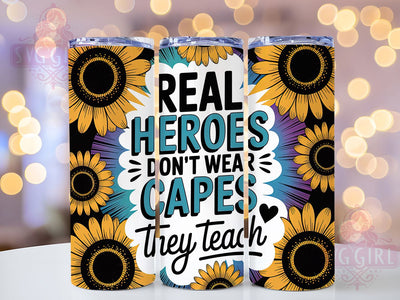 Hero Teacher Quote 20oz Tumbler, Hero Teacher Wrap, Sublimation Gift, Educator Mug, 20oz Tumbler Design, Teaching Quote, Classroom Theme Sublimation SvggirlplusArt 