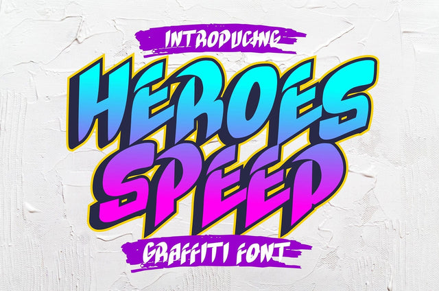Heroes Speed - A sharp Graffiti font Font Mozzatype 