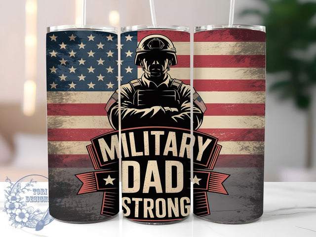 Heroic Valor Military Dad Tumbler, Military Veteran PNG, Patriotic Tumbler Design, Fathers Day Sublimation, USA Flag Tumbler Wrap, 20oz Tumbler PNG, Hero Dad Tumbler Sublimation ToriDesigns 
