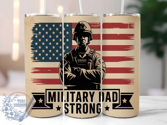 Heroic Valor Military Dad Tumbler, Military Veteran PNG, Patriotic Tumbler Design, Fathers Day Sublimation, USA Flag Tumbler Wrap, 20oz Tumbler PNG, Hero Dad Tumbler Sublimation ToriDesigns 