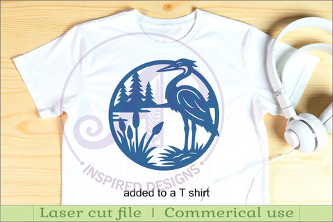 Heron bird wall sign svg laser cut file SVG APInspireddesigns 
