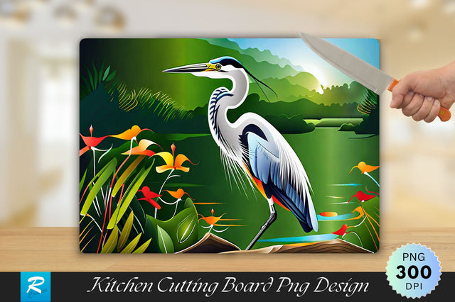 Heron Cutting Board Sublimation Regulrcrative 