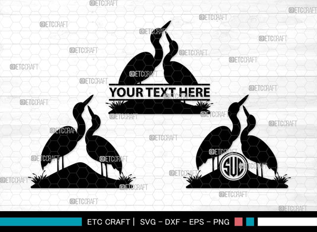 Heron SVG, Heron Silhouette, Bird Svg, Heron Reeds Svg, Lake Reeds Svg, Water Svg, Black Heron Svg, Animal Svg, Heron SVG ETC Craft 