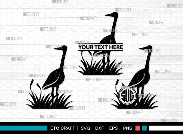 Heron SVG, Heron Silhouette, Bird Svg, Heron Reeds Svg, Lake Reeds Svg, Water Svg, Black Heron Svg, Animal Svg, Heron SVG ETC Craft 