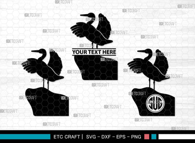 Heron SVG, Heron Silhouette, Bird Svg, Heron Reeds Svg, Lake Reeds Svg, Water Svg, Black Heron Svg, Animal Svg, Heron SVG ETC Craft 
