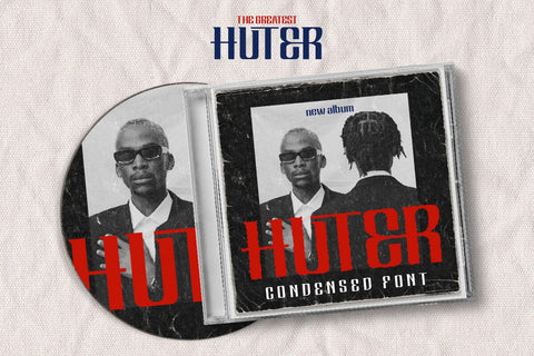 Hervia - Condensed Font Font twinletter 