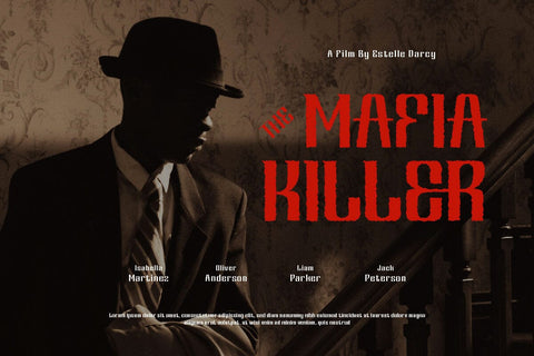 Hervia - Condensed Font Font twinletter 