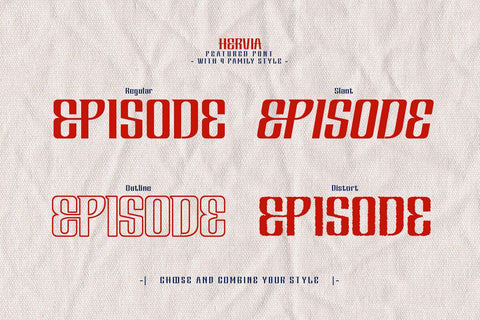 Hervia - Condensed Font Font twinletter 