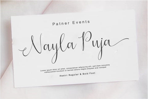 Hestri script Font Sulthan studio 