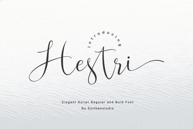 Hestri script Font Sulthan studio 