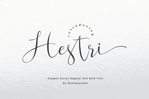 Hestri script Font Sulthan studio 