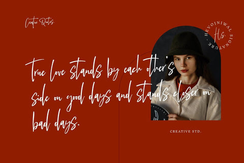 Hevojniwal Signature Typeface Font Fadeline Std. 