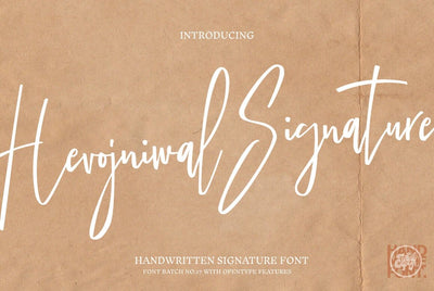 Hevojniwal Signature Typeface Font Fadeline Std. 