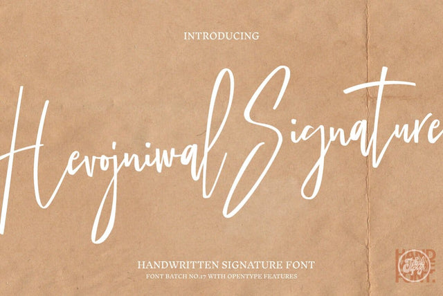 Hevojniwal Signature Typeface Font Fadeline Std. 