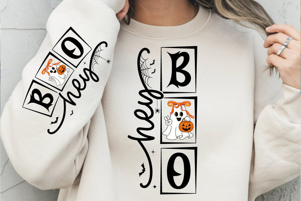 Hey Boo PNG, Halloween PNG, Halloween Sign, Boo Ghost PNG - So Fontsy