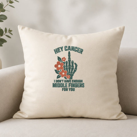 Hey Cancer I Don’t Have Enough Middle Fingers for You Embroidery Design – Floral Skeleton Hand Cancer Awareness Machine Embroidery File Embroidery/Applique DESIGNS PatternFeed8 