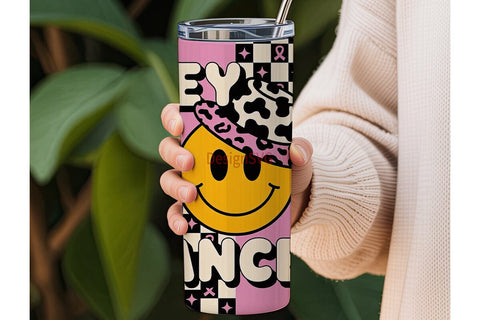 Hey Cancer Tumbler Wrap Sublimation DesignSVG 