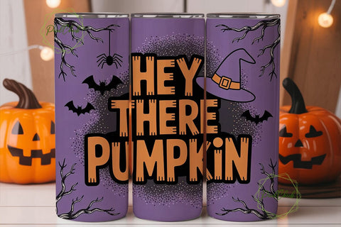 Hey There Pumpkin 20oz Tumbler Wrap Sublimation PixelChick 