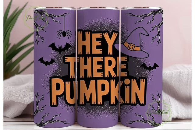 Hey There Pumpkin 20oz Tumbler Wrap Sublimation PixelChick 