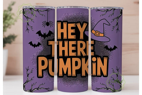 Hey There Pumpkin 20oz Tumbler Wrap Sublimation PixelChick 