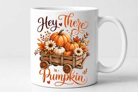 Hey There Pumpkin PNG | Rustic Fall Pumpkin Sublimation Digital Download SVG BillahCrafts 