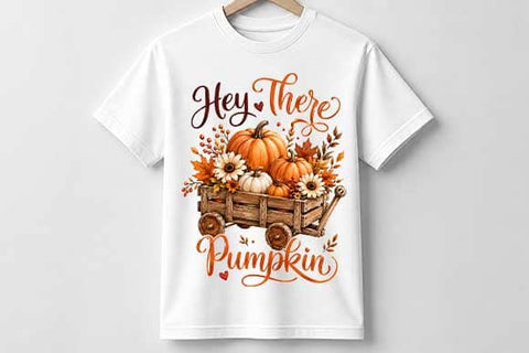 Hey There Pumpkin PNG | Rustic Fall Pumpkin Sublimation Digital Download SVG BillahCrafts 