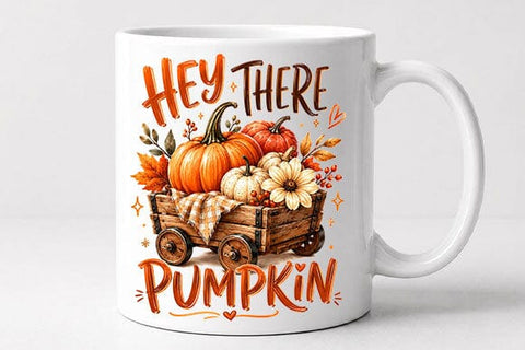 Hey There Pumpkin PNG Rustic Wagon Fall Digital Download SVG BillahCrafts 